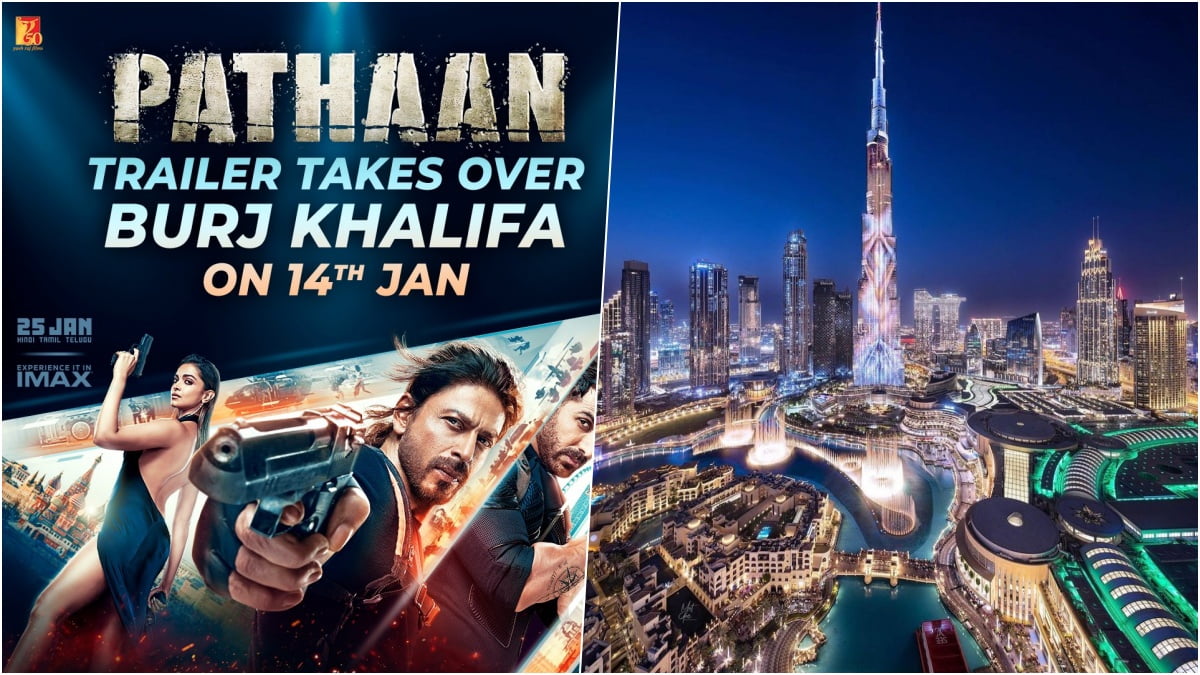 The trailer of Shah Rukh Khan's film 'Pathan' is being shown at Burj Khalifa 4