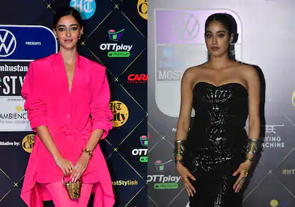 Bollywood stars Janhvi Kapoor, Ananya Panday, and others dressed up on Sunday night for an awards ceremony. 1