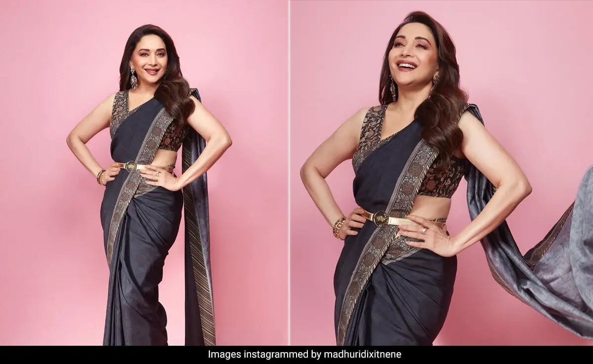Madhuri Dixit And Her Sarees Are A Stylish Love Affair Like No Other 3